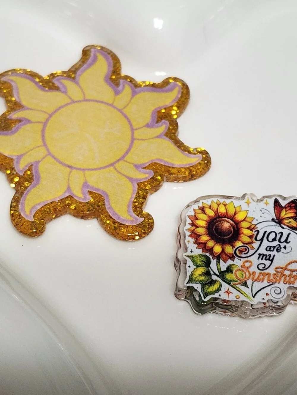 Sunshine Flatback Focal Bead Badge Keychain Crafts Beaded Pen Magnet Bag Clip
